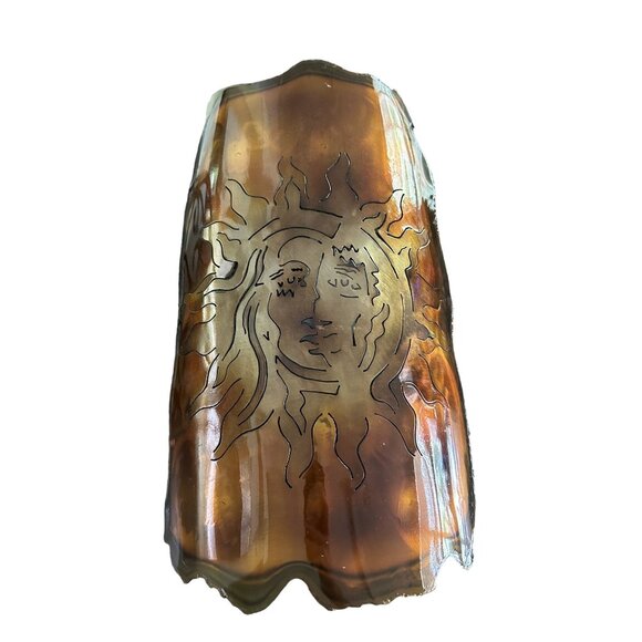 Handcrafted Sun & Moon Metal Wall Sconce Lamp - Picture 2 of 6